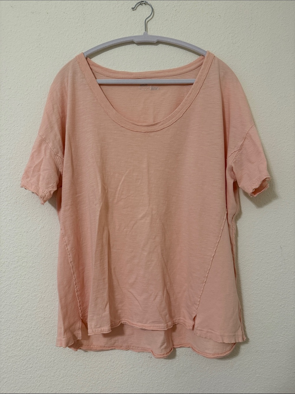 Aerie medium pink oversized scoop neck short sleeve boyfriend tee shirt